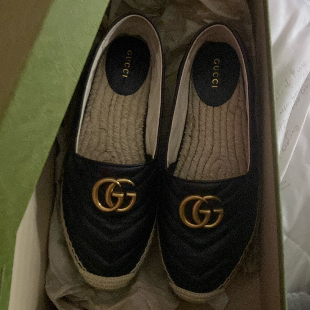 Gucci Double G Espadrille
Black Leather